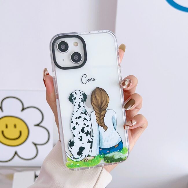 iPhone Impact Proof Customised Silicon Case ( A Girl With Dog )