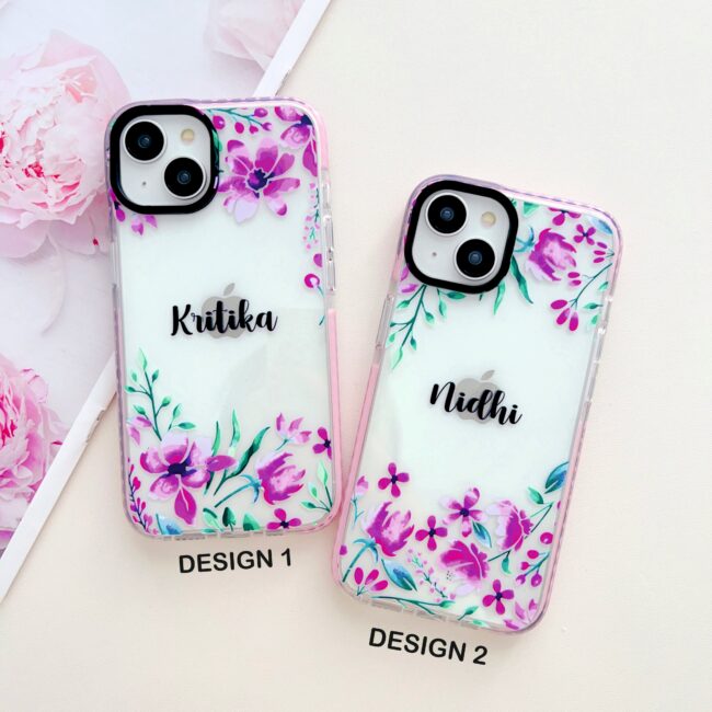 Floral Design Customised Designer Impact Proof Case for iPhone