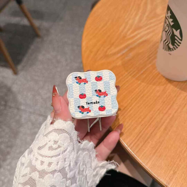 Wawy Tomato Leather Charger Case For iPhone