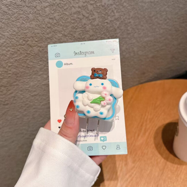 Cute Cartoon Silicon Charger Case For iPhone
