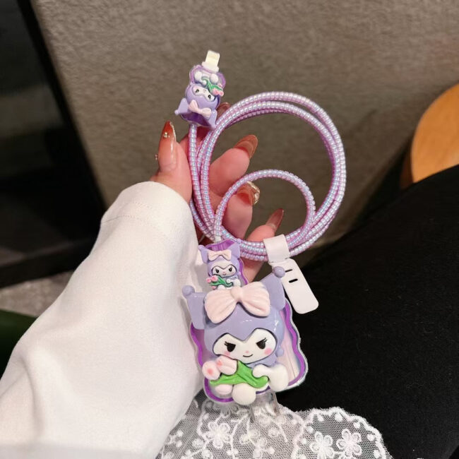 Cute Girl Silicon Charger Case For iPhone