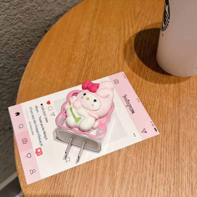 Cute Girl Silicon Charger Case For iPhone